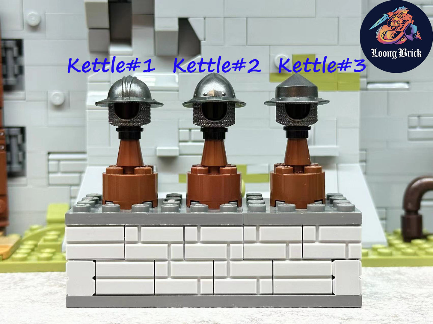 Kettle Helm&Norman Helm&Chain Mail in Titanium Version