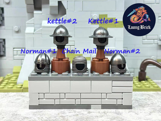 Kettle Helm&Norman Helm&Chain Mail in Titanium Version